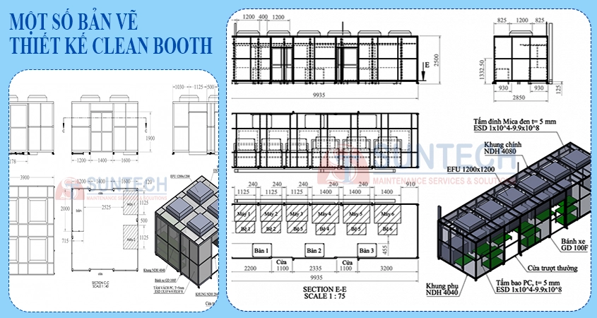 Một số bản vẽ thiết kế Clean Booth