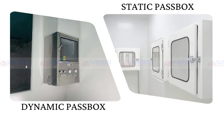 Pass box có hai loại chính: pass box động và pass box tĩnh