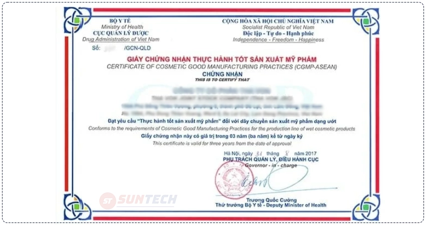 Chứng nhận tiêu chuẩn cGMP