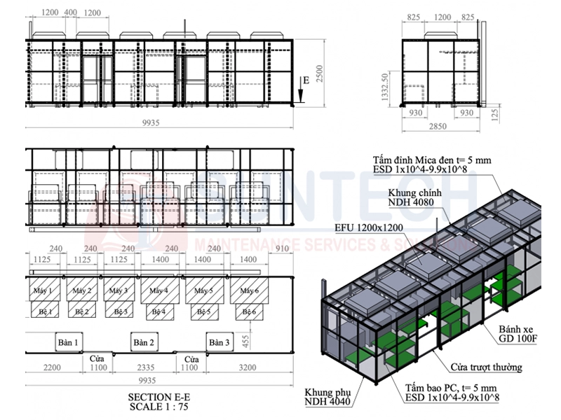 Bản vẽ Clean booth