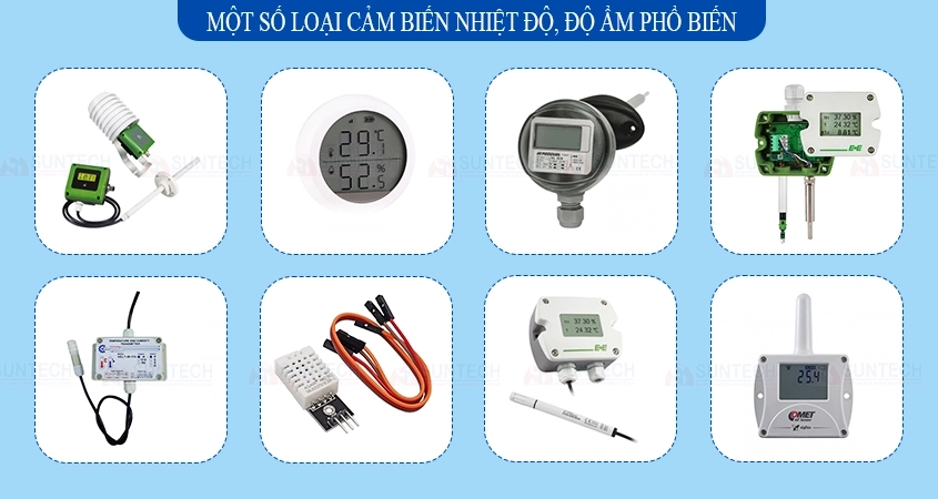 Một số loại cảm biến nhiệt độ, độ ẩm phổ biến