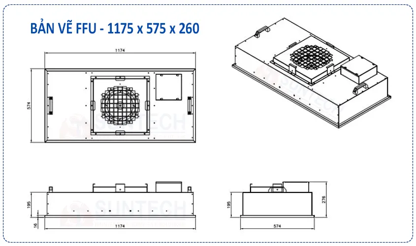 Bản vẽ FFU 1175x575x260