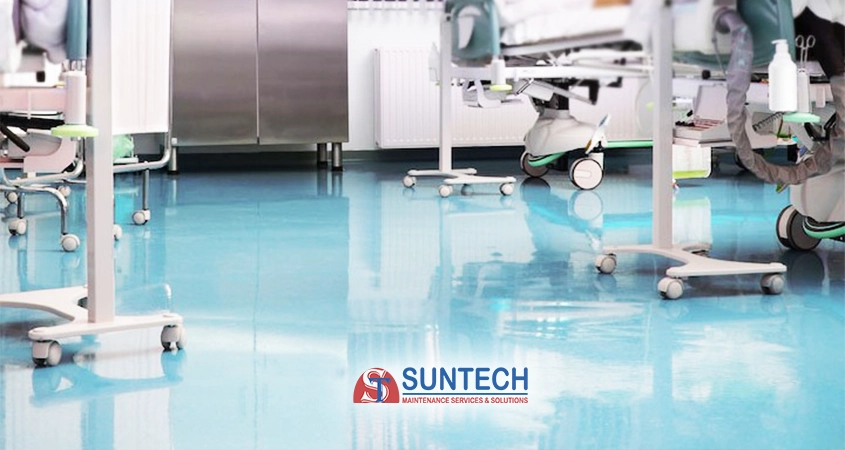 Phòng sạch sơn Epoxy kháng khuẩn màu xanh dương phù hợp với phòng nghiên cứu