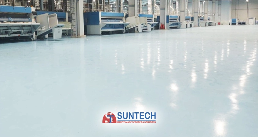 Phòng sạch sơn Epoxy kháng khuẩn màu xanh nhạt