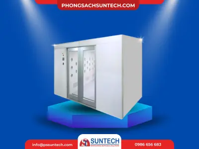 Thiết bị Air Shower cửa trượt 2 cánh