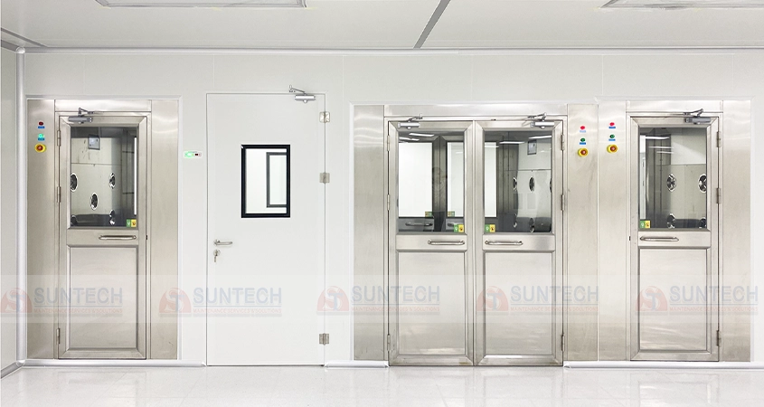 Air Shower cửa đôi phòng sạch điện tử 