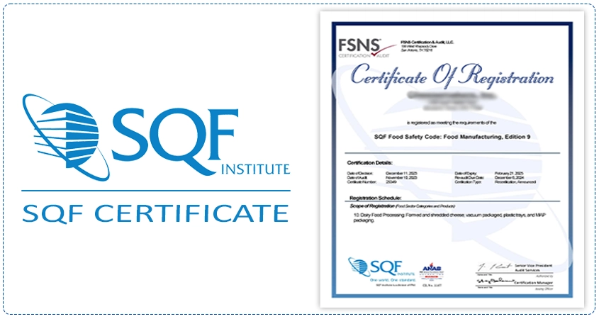Chứng nhận SQF thực phẩm - Safe Quality Food Certfied
