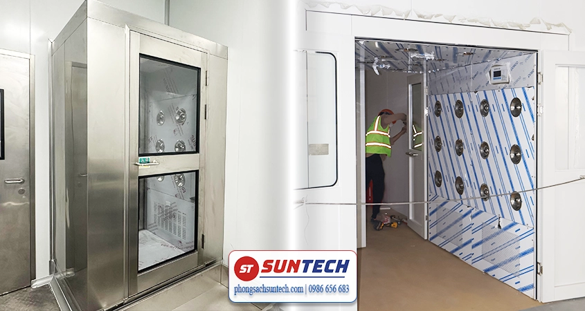 Lắp đặt Air Shower tại những vị trí giao thoa giữa các cấp độ sạch khác nhau