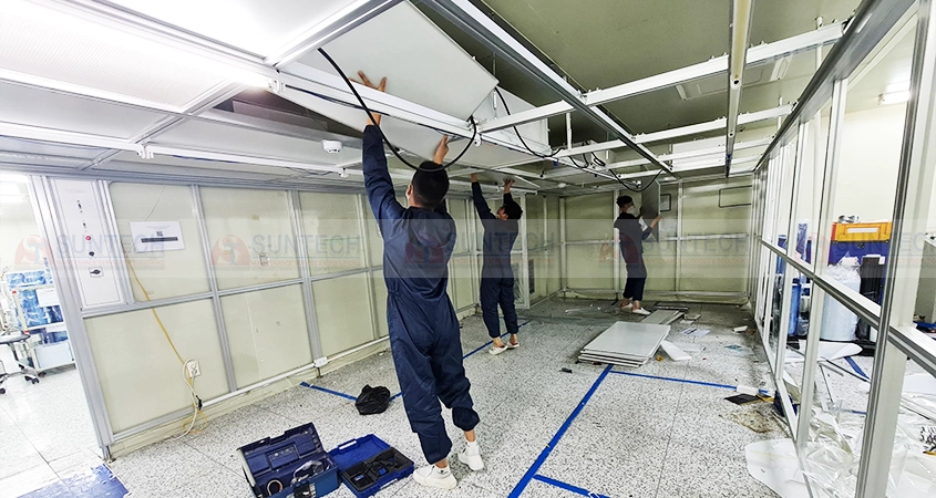 Lắp đặt Clean Booth trong phòng sạch điện tử