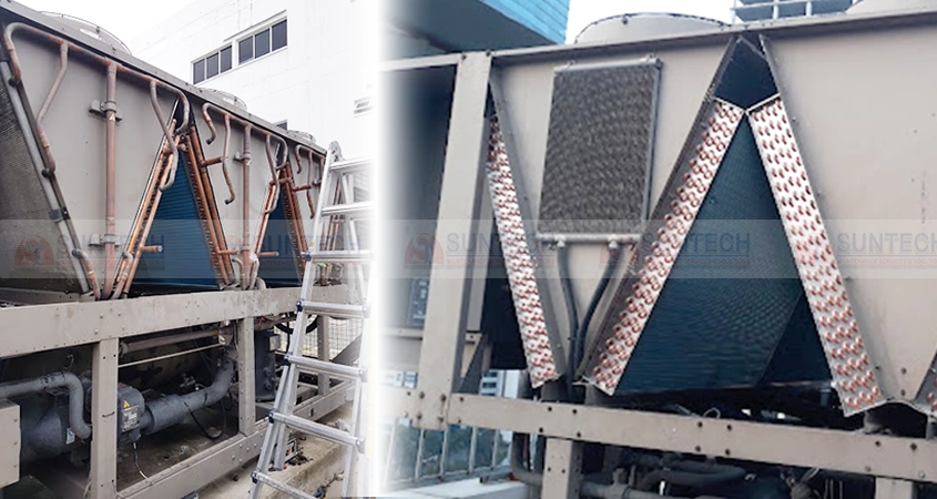 Dàn coil trong Chiller, AHU
