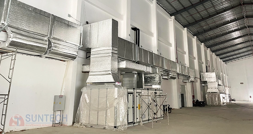 Lắp đặt hệ thống AHU tại nhà máy sản xuất thiết bị y tế Perfect