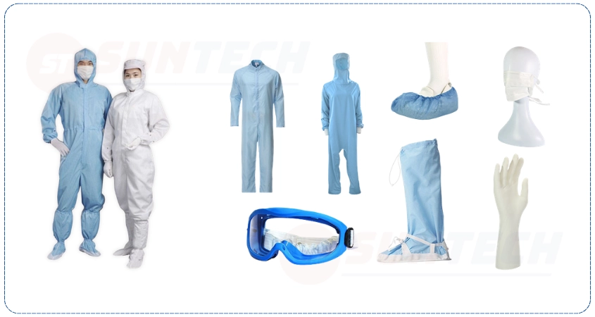 Nhân viên cần trang bị quần áo bảo hộ chuyên dụng khi vào phòng sạch