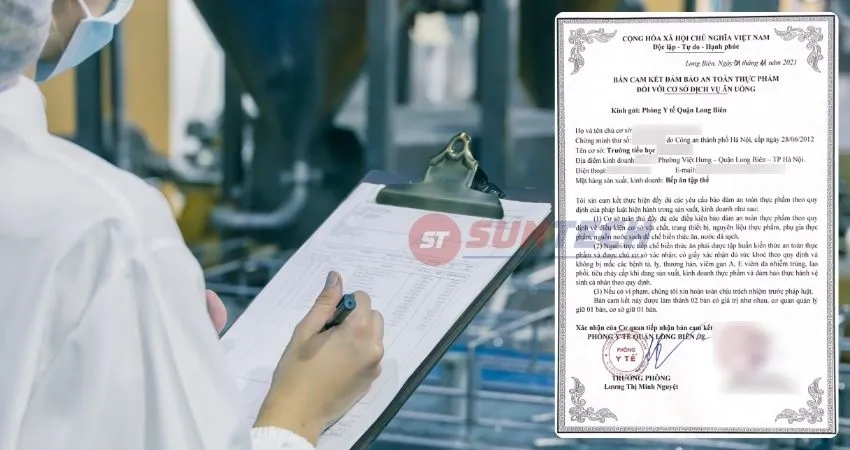 Bản cam kết an toàn thực phẩm